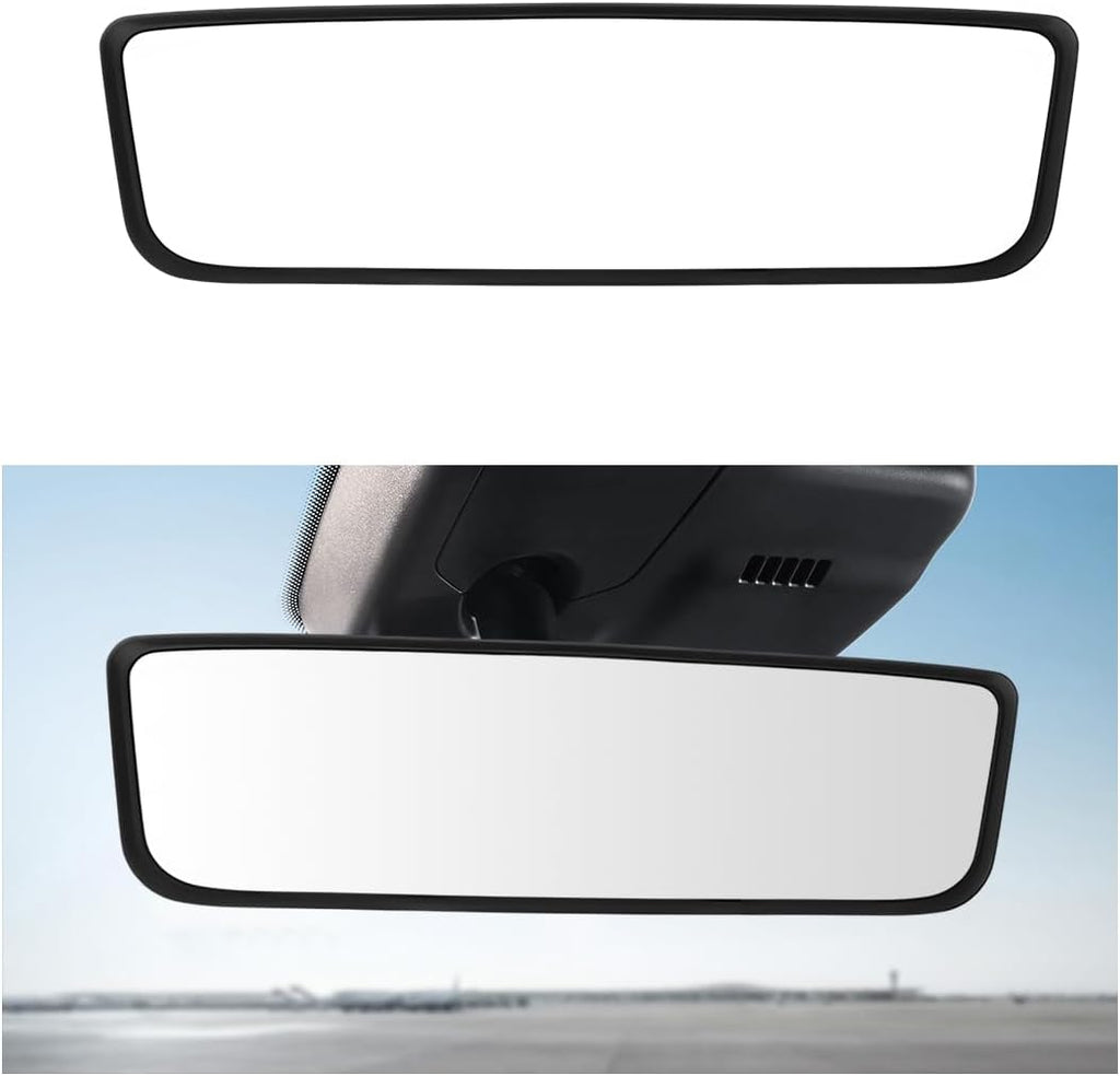 Silicone Rear View Mirror Protector Frame - Compatible with Model 3 & Y, Interior Car Accessory